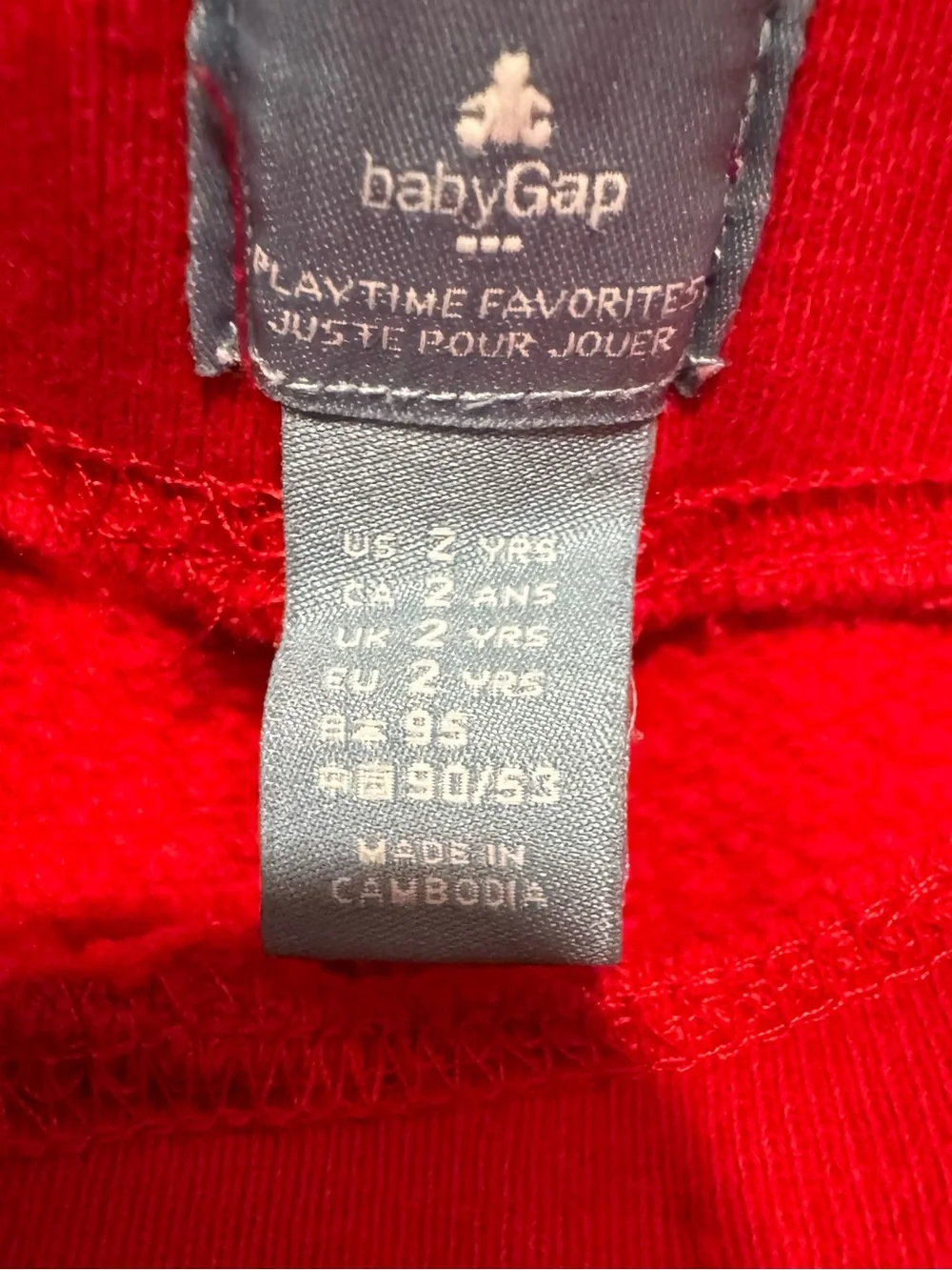 Baby GAP Bright Red Logo Hoodie & Sweatpants Set